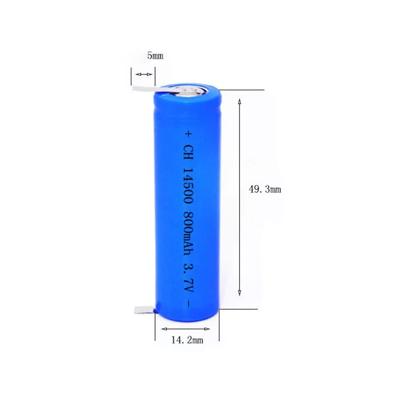 High-rate Discharge 5C Li-ion Batteries Lithium 14500 Rechargeable 3.7v 800mAh 1000mAh Battery