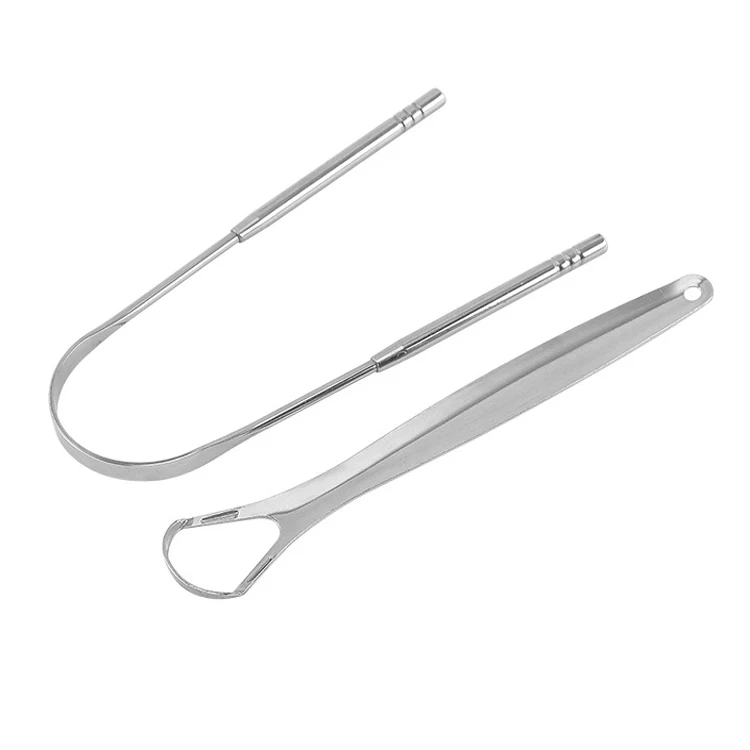 Wholesale Specifically Silver Oral Hygiene Tools Sets Tongue Cleaner Stainless Steel Tongue Scraper