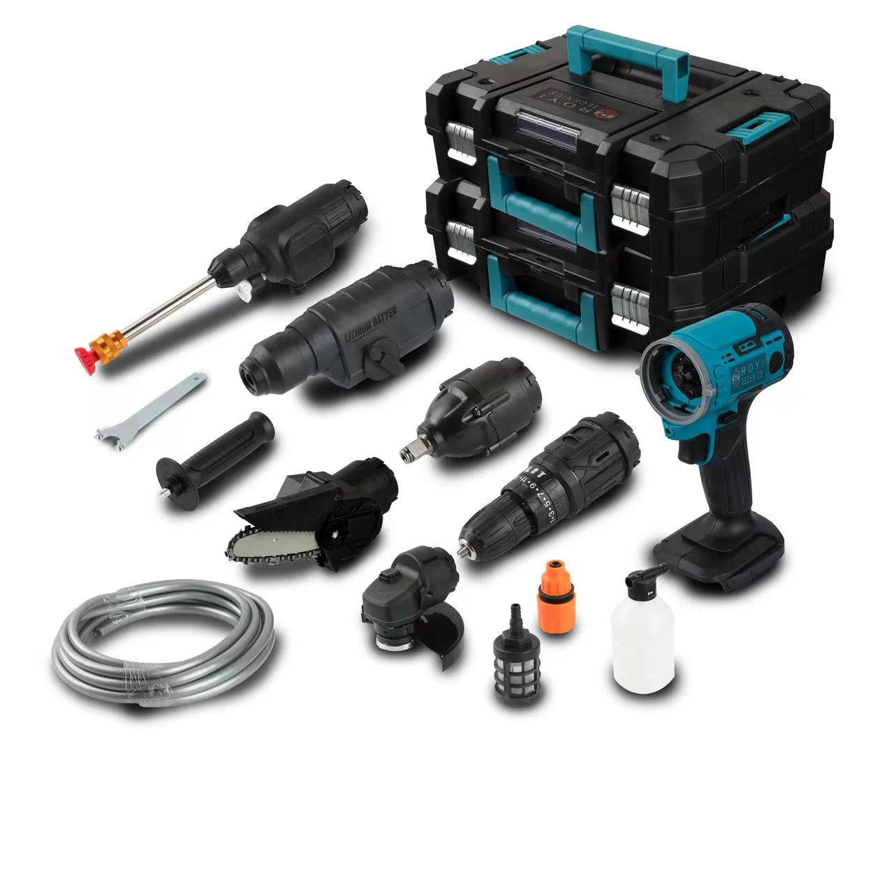 Power Tools with replaceable heads Quickly assemble cordless lithium Battery tools 1 + N Portable power tool set