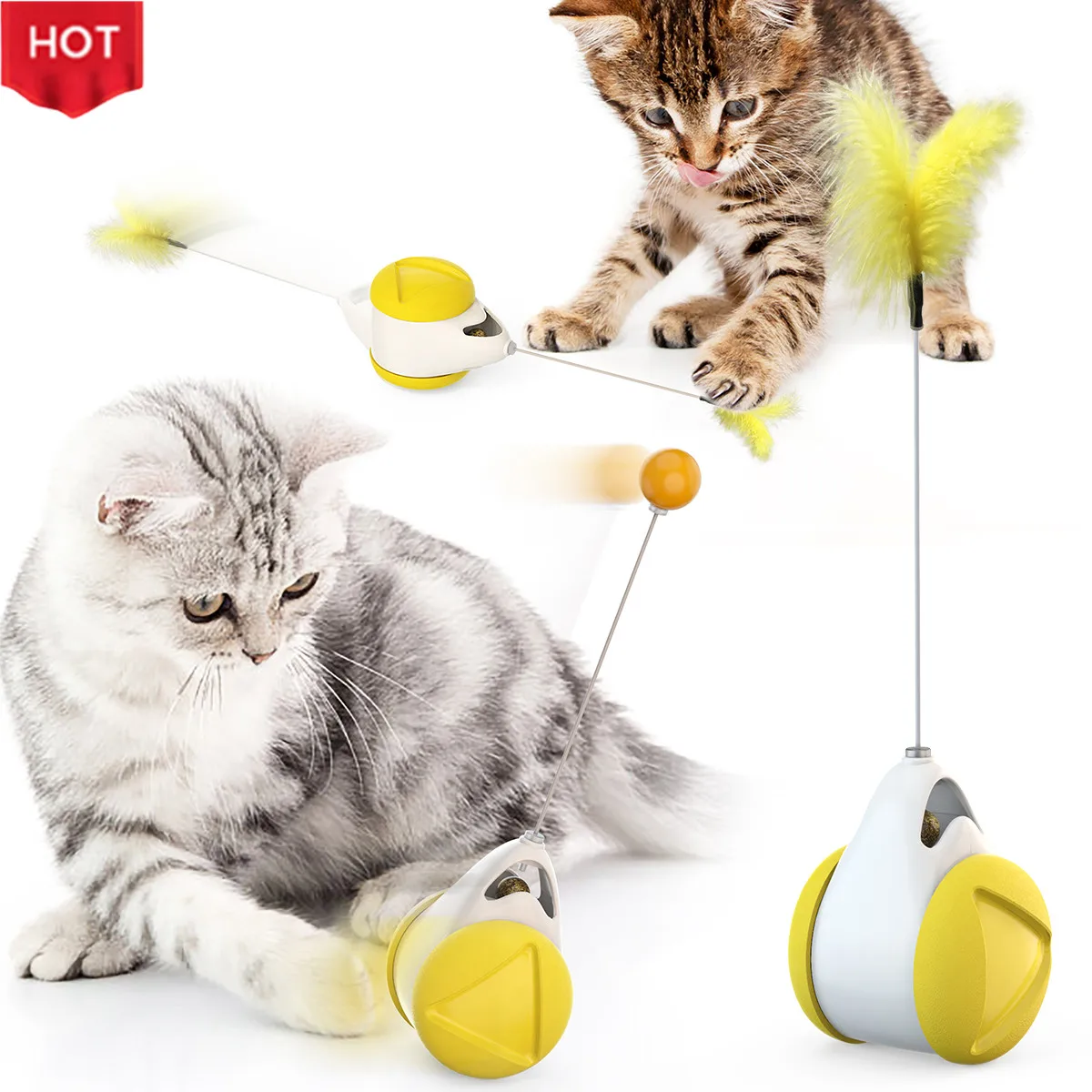Лидер продаж товары для домашних животных игрушка кошек мячик котят сбалансированные качели с мятой