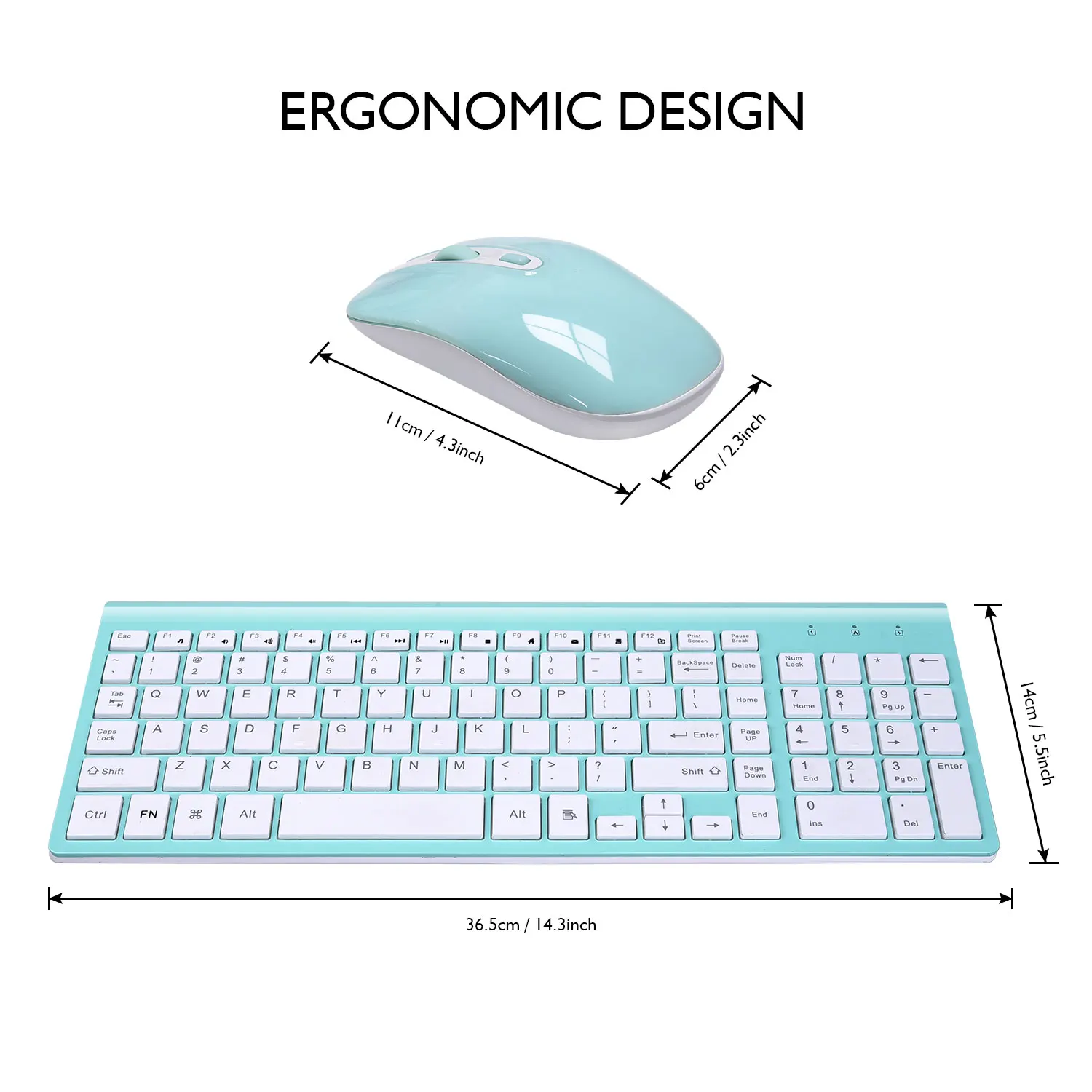 Factory Direct 104-key Custom Color Silent Typing Experience Wireless Keyboard and Mouse