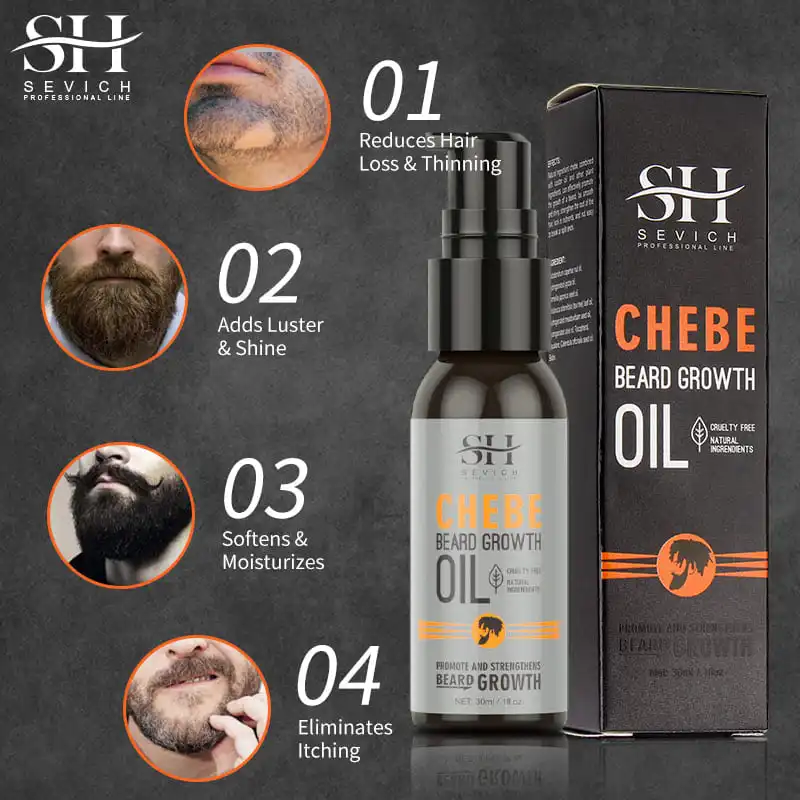 30ml Hair Beard Fast Growth Serum Men Beard Nourishing Essential Oils Follicles Promote Nutrients Mustache  Care
