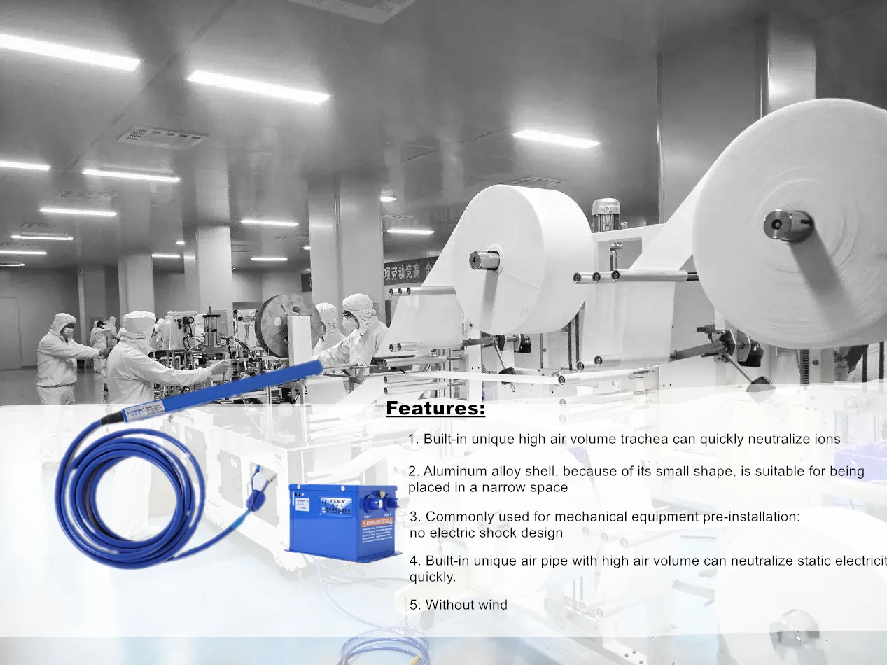 Electrostatic Ion Eliminator manufacturer 7KV generated ionizer ST504A latest piezoelectric antistatic ionizing air bar
