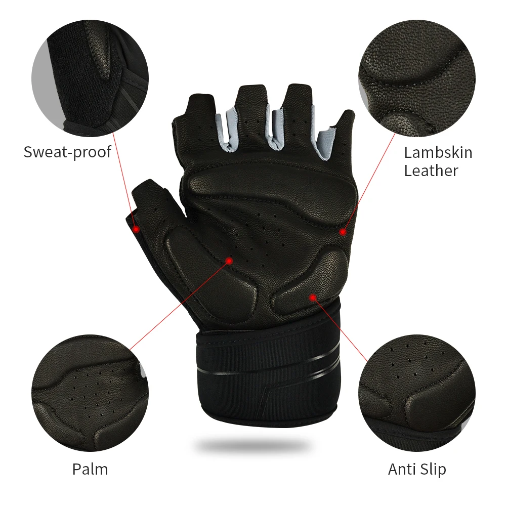 Custom Fitness Gloves Power Stretch Back Gym Weight Lifting Gloves Heavy Duty Gym Fitness Exercise