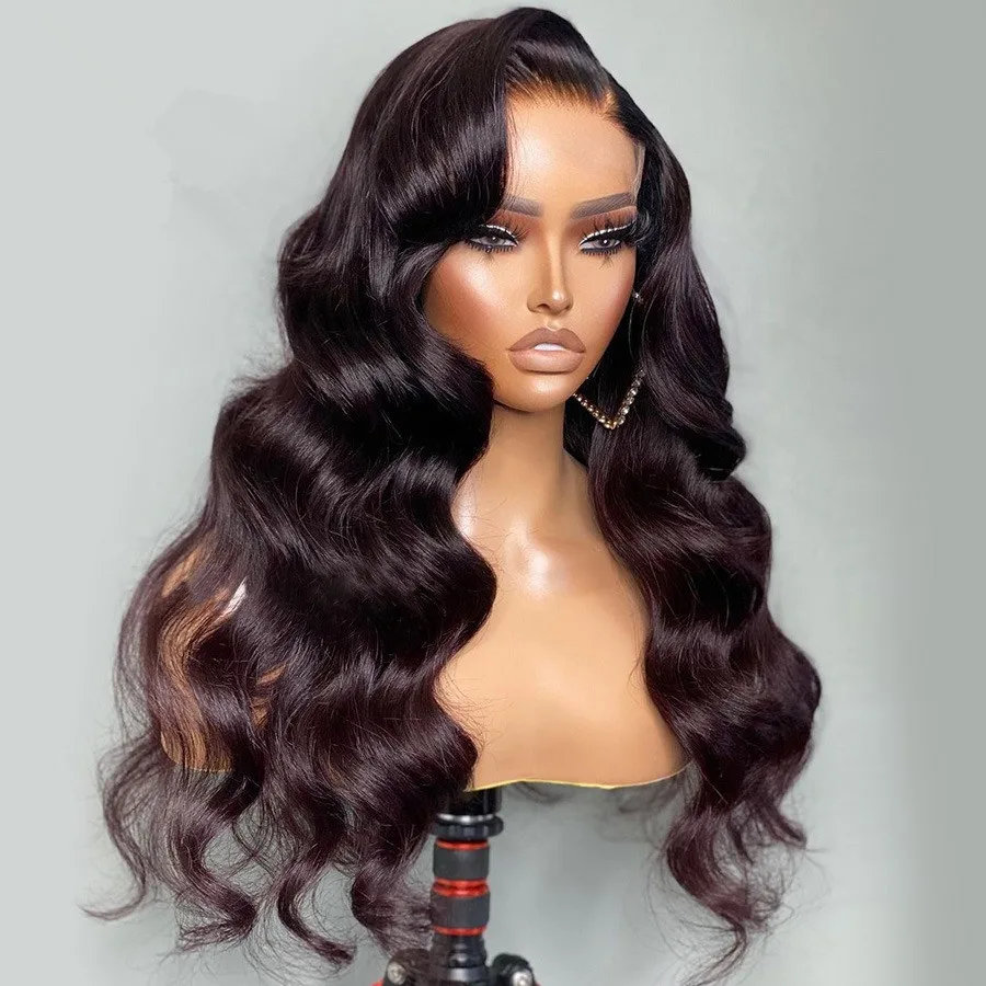 200% 250 Density Natural Human Hair Wig Pre Plucked 200% Density Weaves And Closure Wig 13x4 Lace Frontal Wig For Black Women