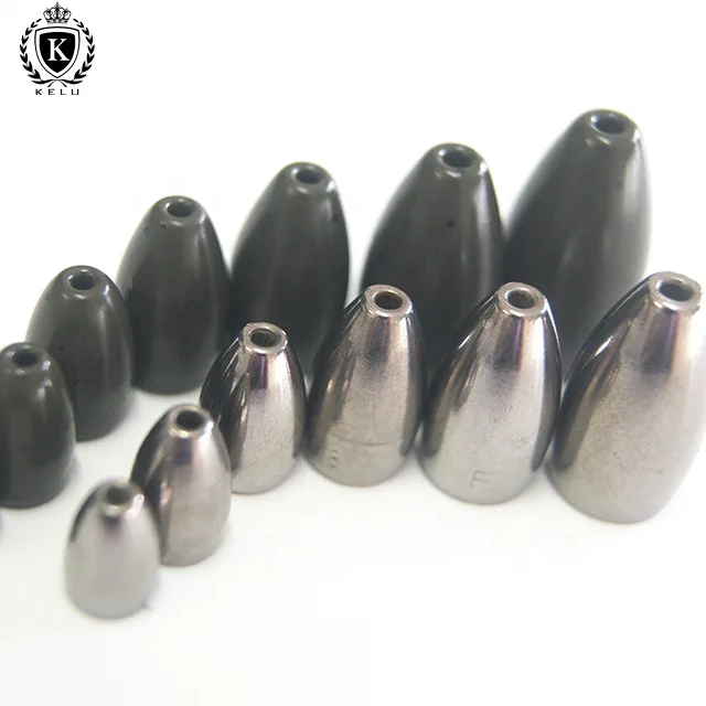 FW-FL-A009  worm weight Flipping weight silver Tungsten Fishing Sinker all kinds of sizes for fishing
