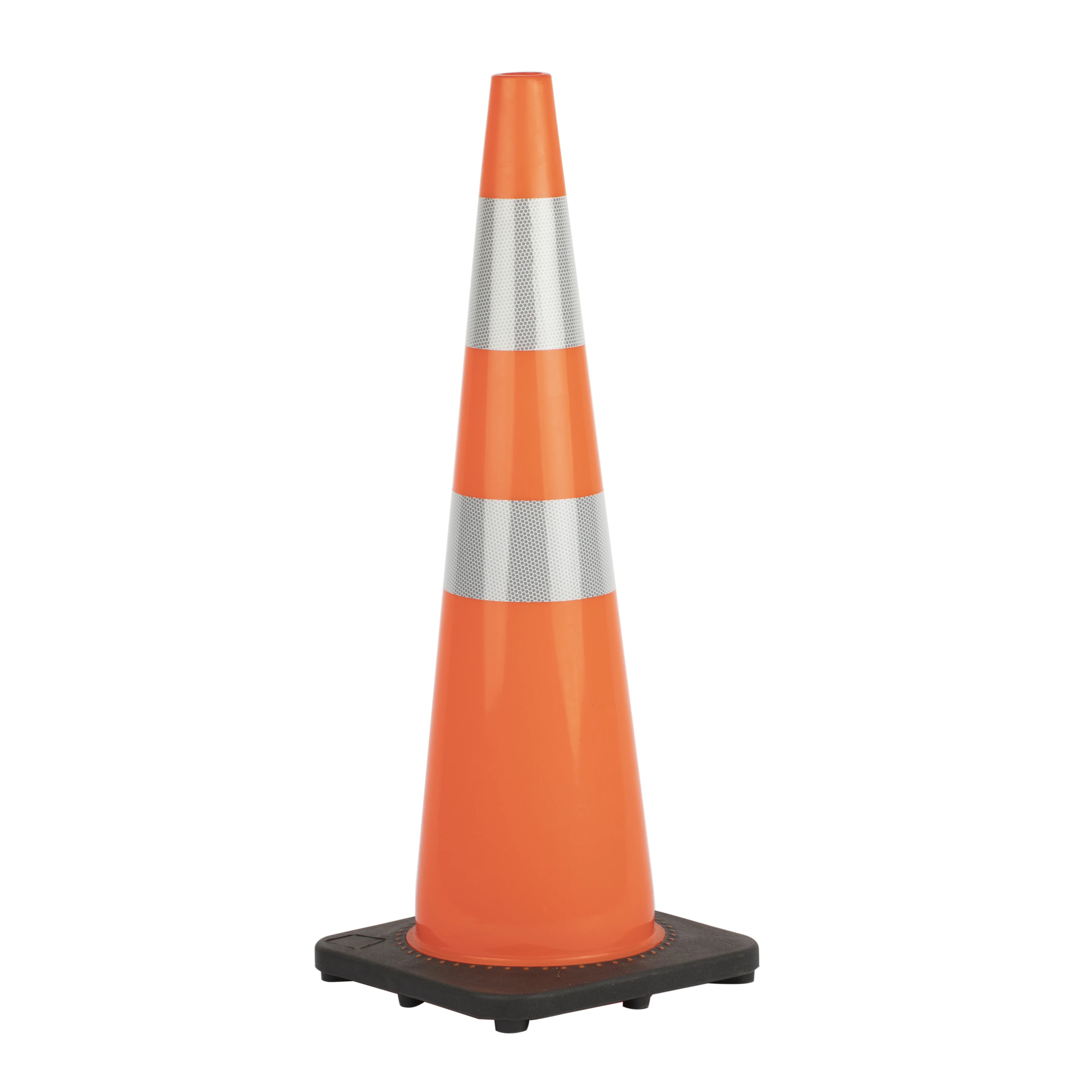 36 inch quality traffic cone with black base pvc soft