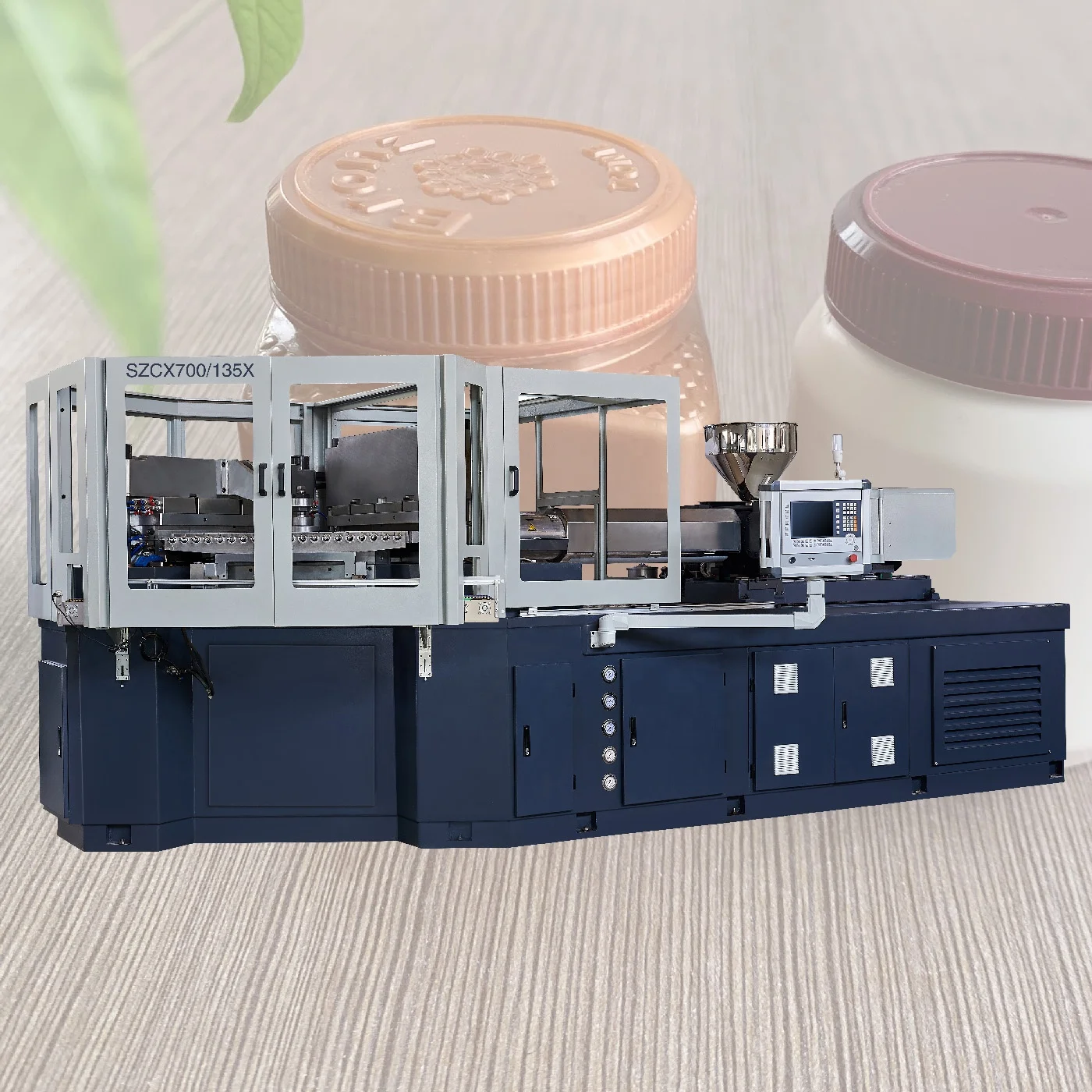 HDPE,PP high level one step full automatic European style injection blow molding machinery for plastic bottles and jars