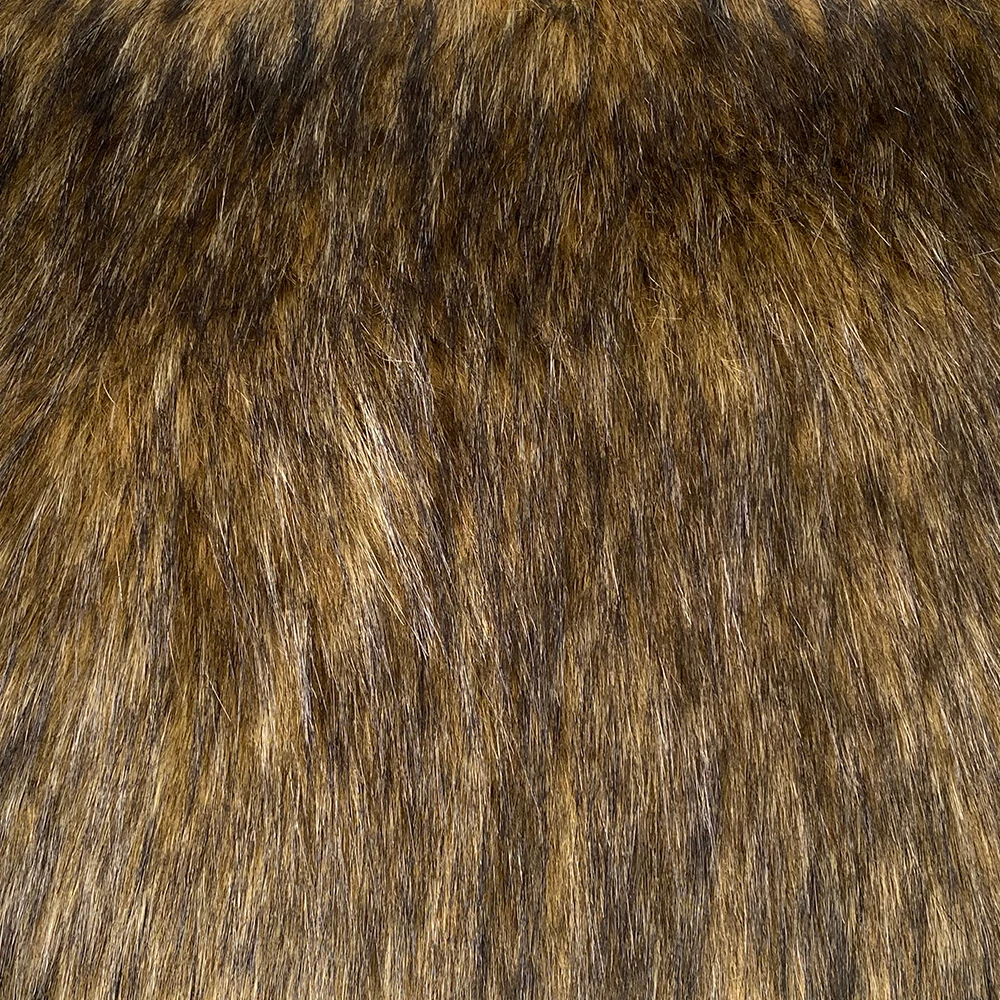 Высококачественная пушистая ткань Jtfur с длинным ворсом из искусственного меха енота, для одежды, сумок