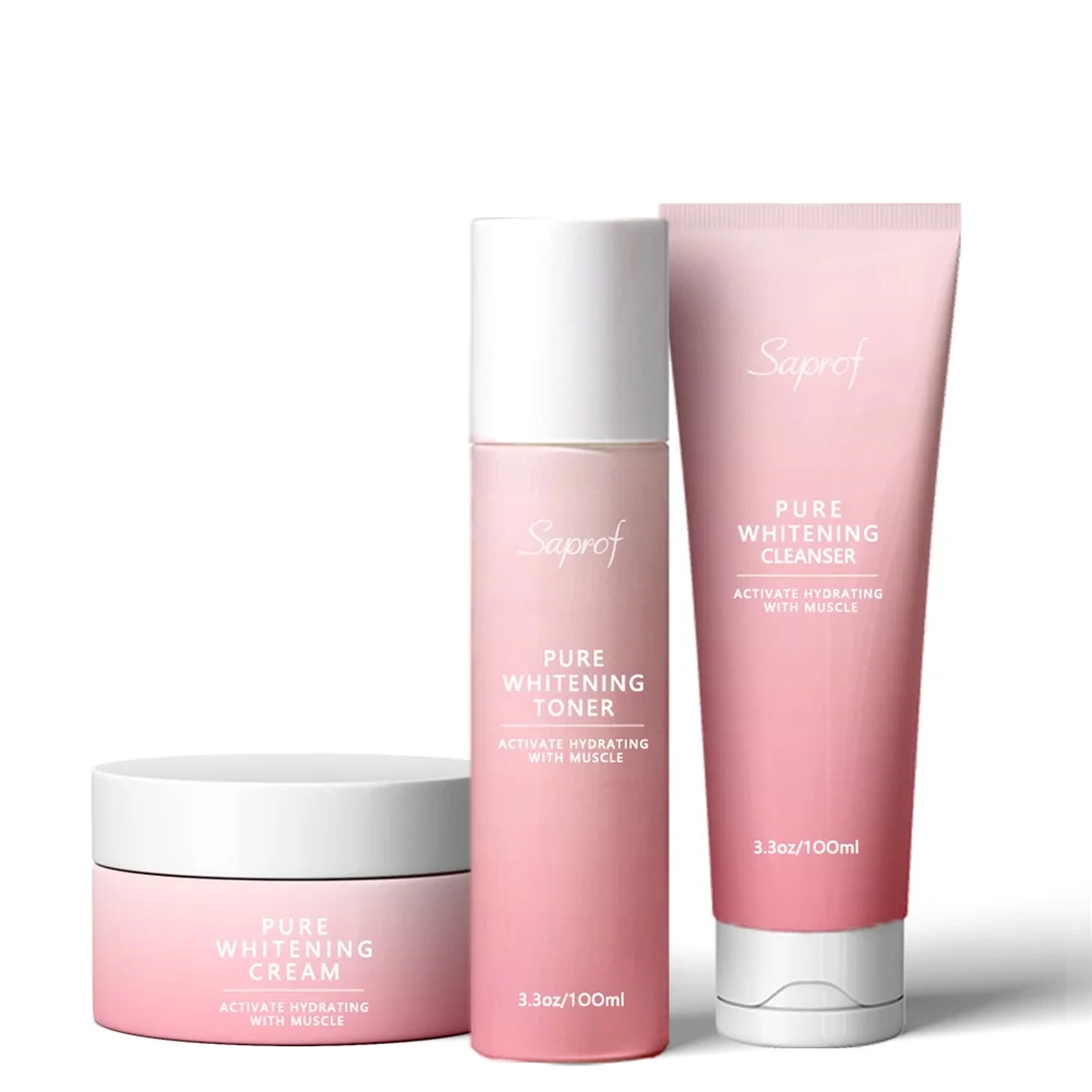 OEM beauty product pink  skin care whitening cream set anti aging brightening skin care set