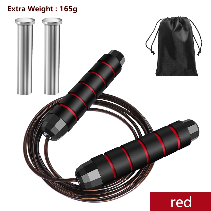 
Tangle Free Jump Rope Foam Handle Skipping Rope Weighted Length Adjustable Rapid Speed Jumping Rope for Workout Exercise Fitness 
