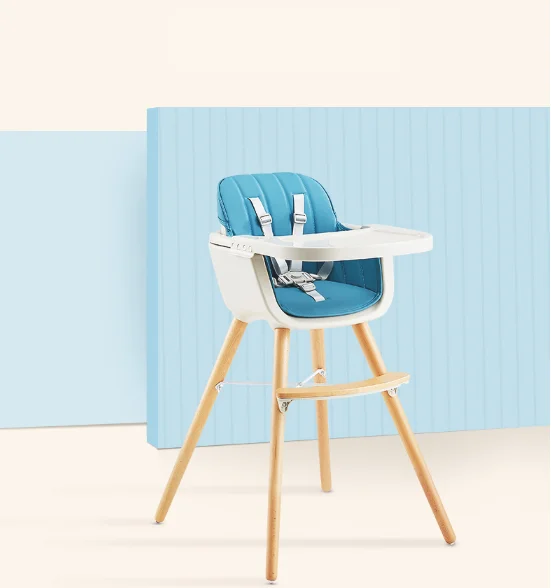 
KUB Besi dining chair portable foldable 2 in 1 baby wooden high chair 