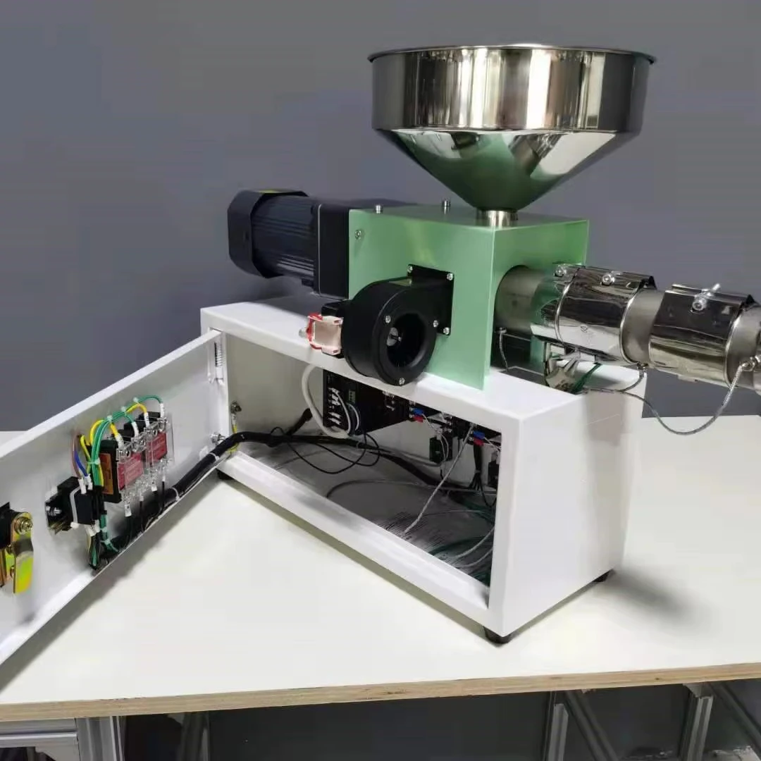 SJ25 experimental single screw extruder PE, PVC plastic rattan desktop laboratory extruder