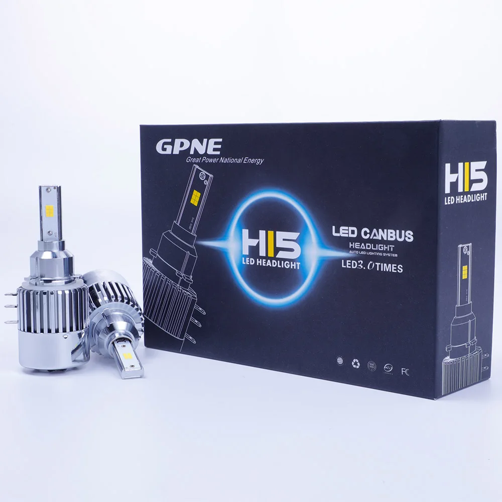  GPNE H15 76W/Pair 8000LM Seoul Y19 CSP Chip LED Headlight 6000k 6500k Hi-Lo Beam Car Headlights Bulb