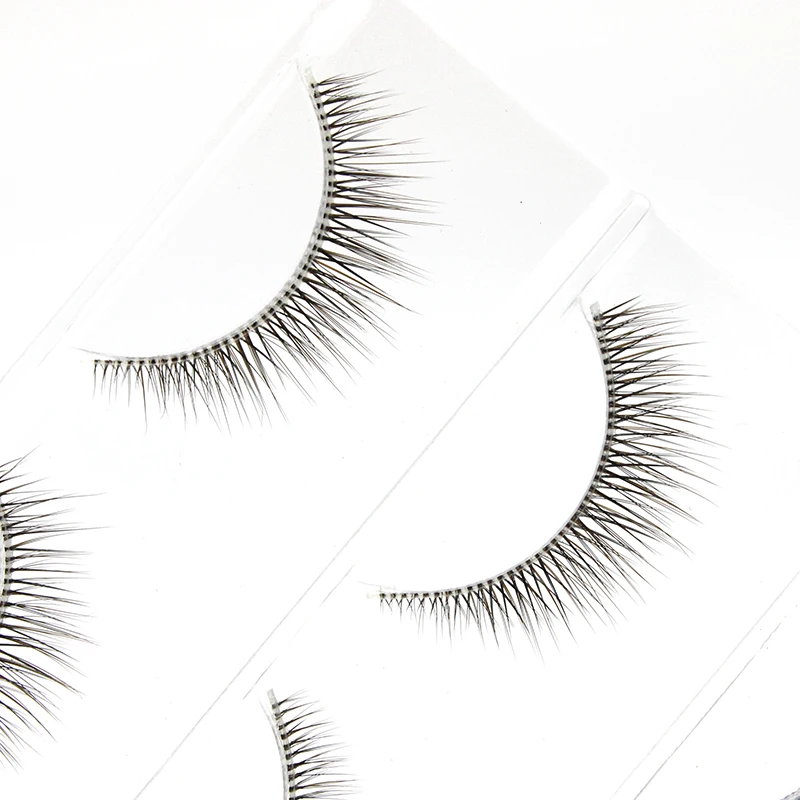 Factory outlet Japan and South Korea Style good quality 100% Handmade 3D transparent stem silk false eyelash with design boxes