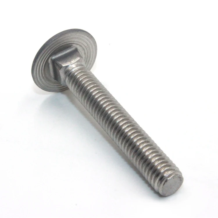 DIN 603 Galvanized Lock Bolts And Nuts Stainless Steel SS304 Black Mushroom Head Square Neck Bolts