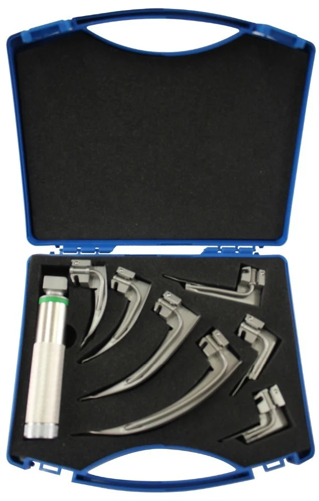 Medical Stainless Steel Adult and Pediatric Use Fiber Optic Laryngoscope For Hospital