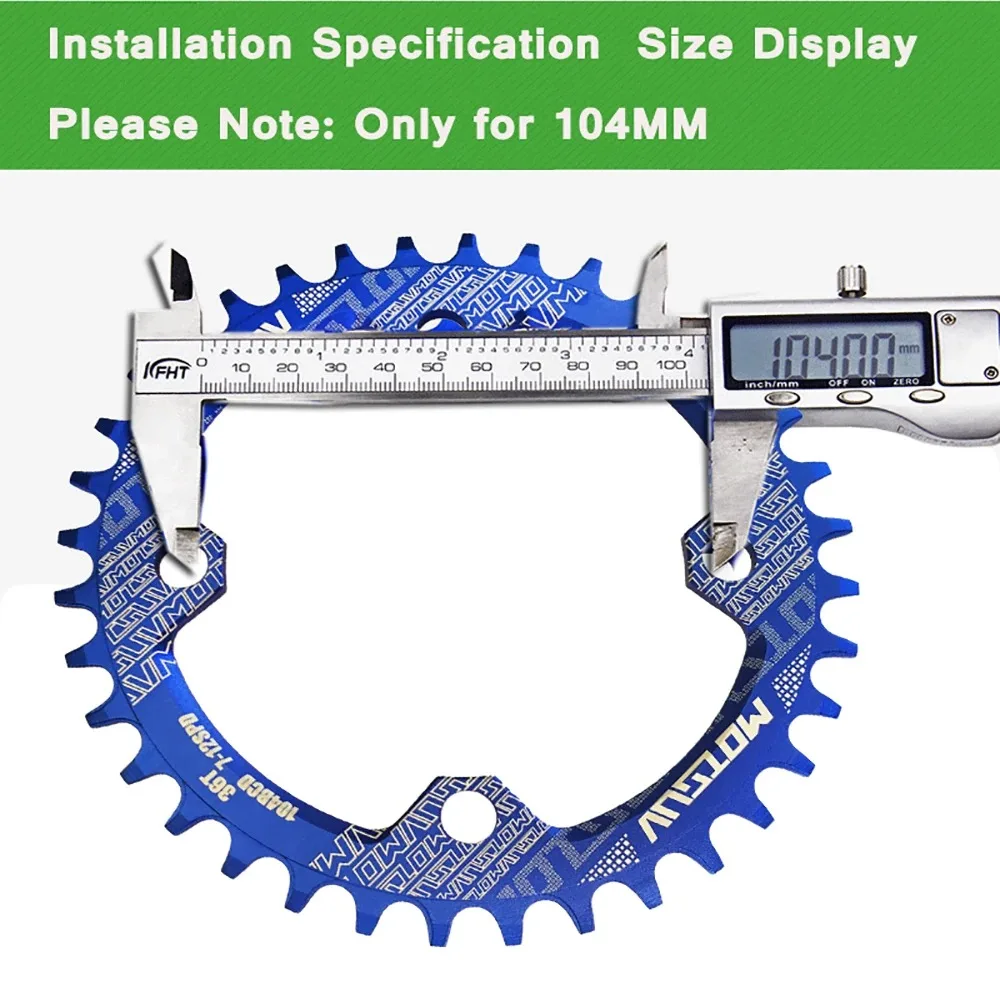 Oval Chainring 104BCD For Shimano MTB Bike Bicycle Chain Ring 32T 34T 36T 38T Ultralight Tooth Plate Chainwheel 104 BCD