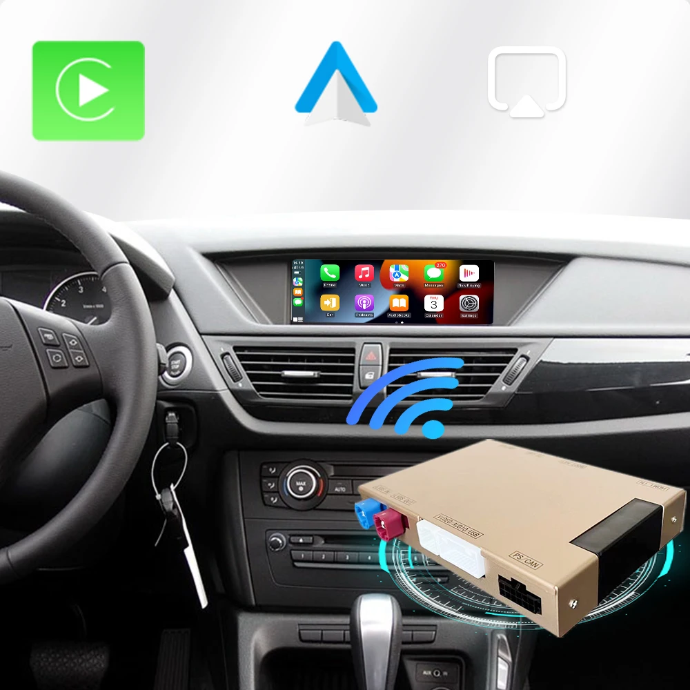 COIKA Wireless Carplay Android Auto Interface Box AirPlay Mirror Link Retrofit For BMW X1 E84 F48 X2 F49