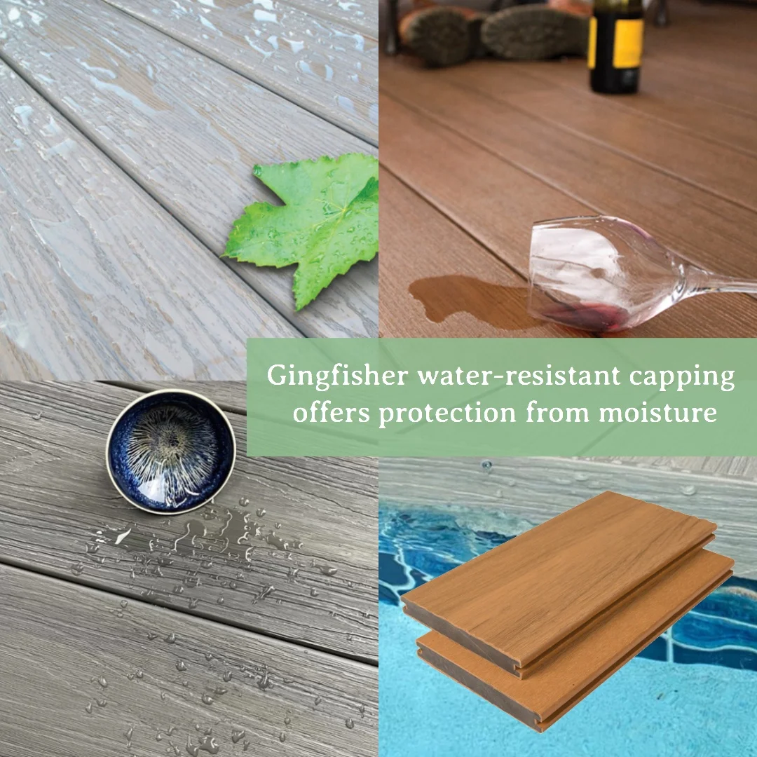 Heavy Duty Solid Co-Extrusion Composite Wood Decking Commercial Solid WPC Decking Built to Last