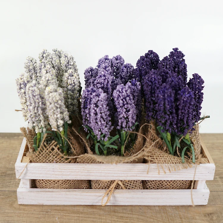50 см красочные пластик ручной работы украшения дома искусственные лаванды горшках цветы