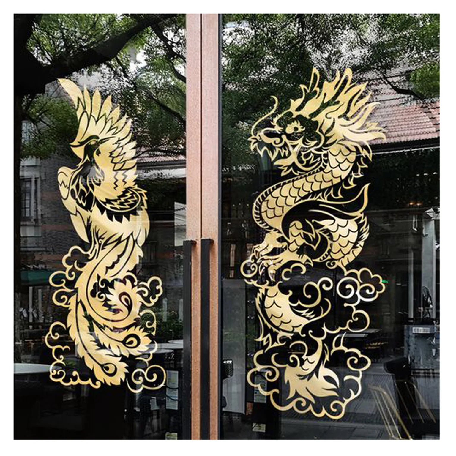 Removable Window Glass Wall Vinyl Sticker, Window Sticker Logo Print for New Shop Cover Window Decals