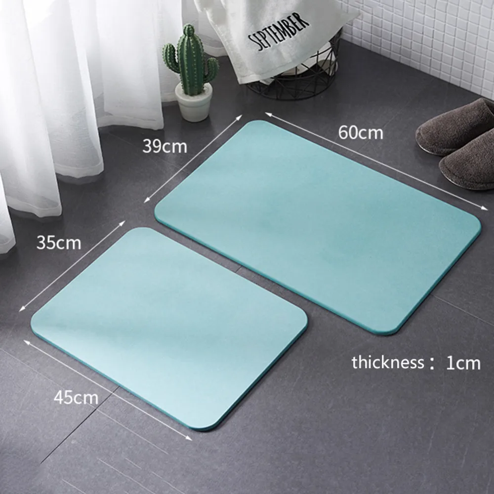 diatomite earth stone chenille rug luxury  bath mat non slip foot mat diatomite for bathroom