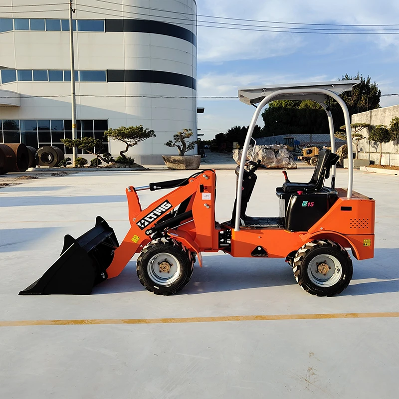 600kg electric multi front end mini small 4 wheel drive compacted loaders with lithium battery