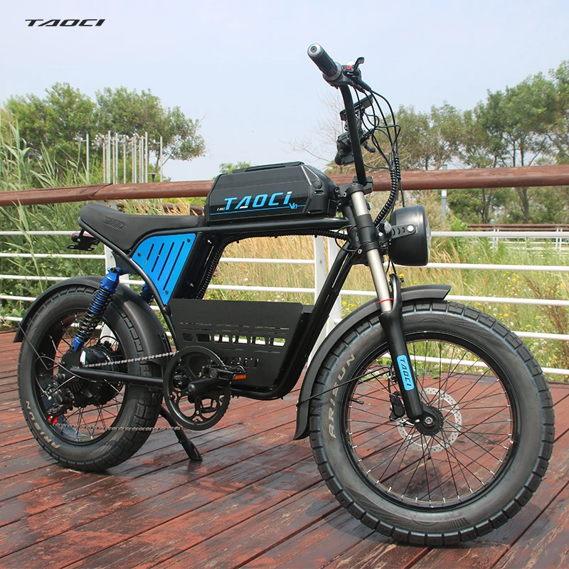 The Latest Model 48V 1500W Powerful Electric City Bike 20' Fat Tires Lithium Battery Bicycle E-bike With Basket for Adult