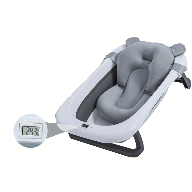 Small Size Baby Bathtub Set Plastic Foldable Baby Bathtub Portable For 0-36 Month Newborn Baby Folding Bathtubs With Temperature