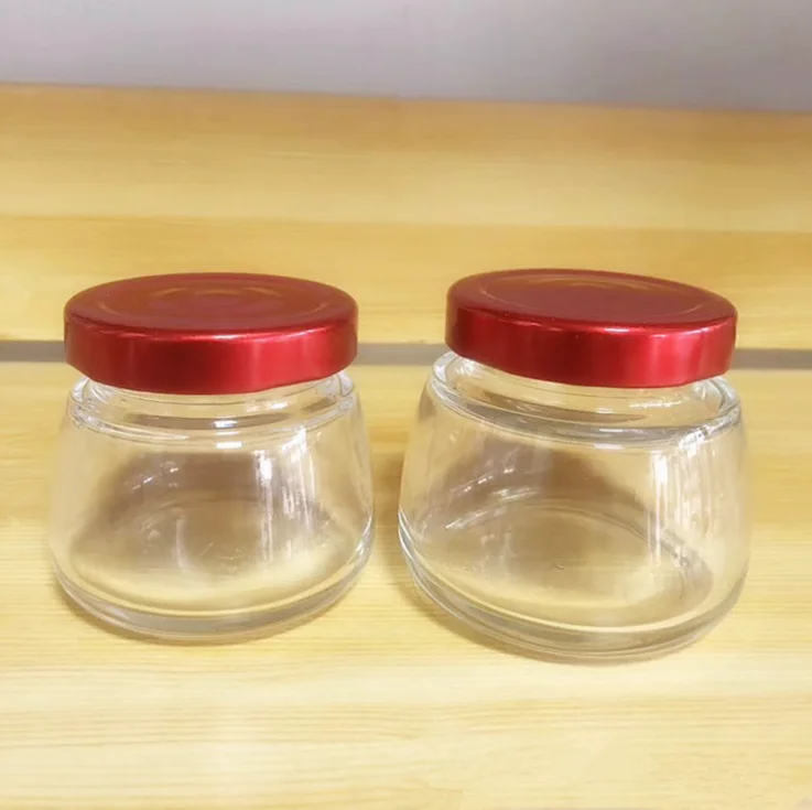 60ml 120ml 150ml small glass bird nest jar pudding jam honey bottle