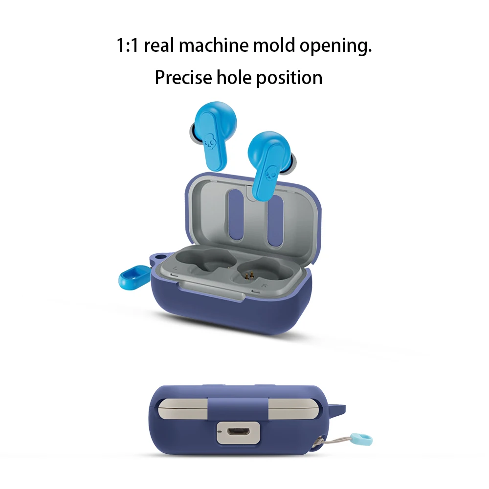 Акция от производителя: Силиконовая коробка для наушников Skullcandy, силиконовый защитный чехол, водонепроницаемый