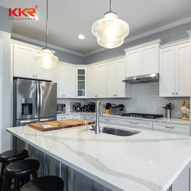 KKR solid surface countertop Kitchen worktop solid surface kitchen countertops Kitchen island Food preparation area