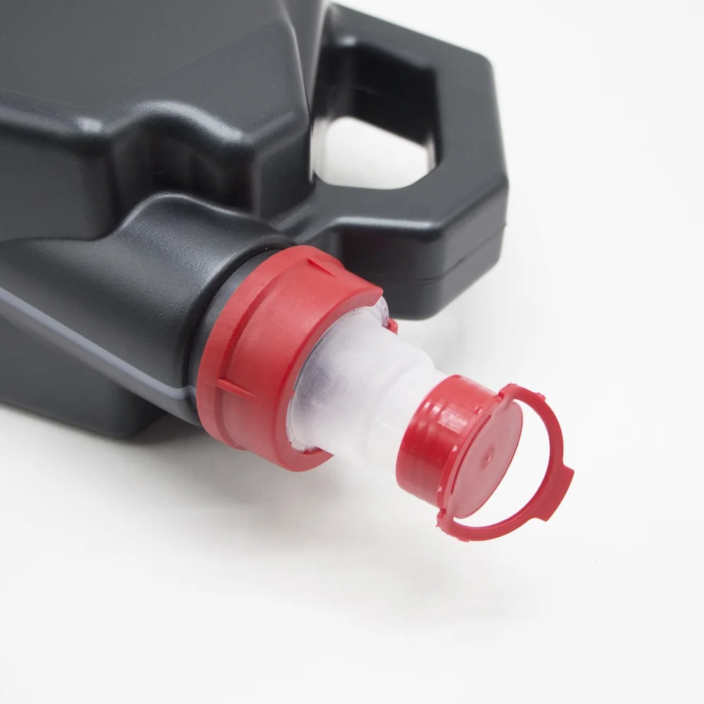 In stock motor engine oil lubricating bottle cap screw cover precision motor oil bottle pour spout with easy pull tab