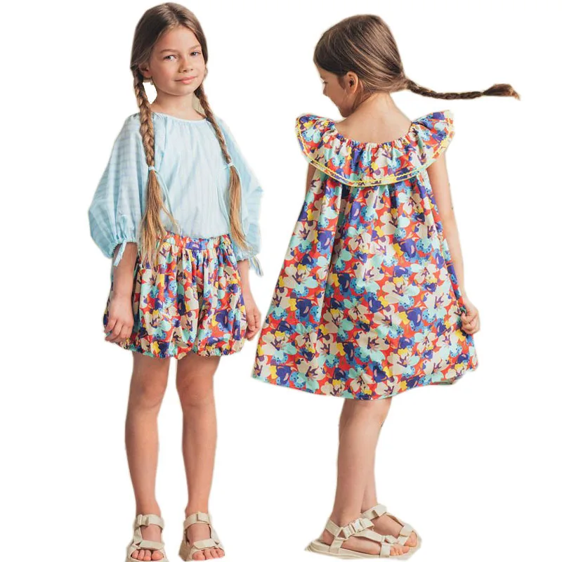 Wholesale Latest Little Girls 5 Years Old Birthday Dress Twins Girl Party Dress