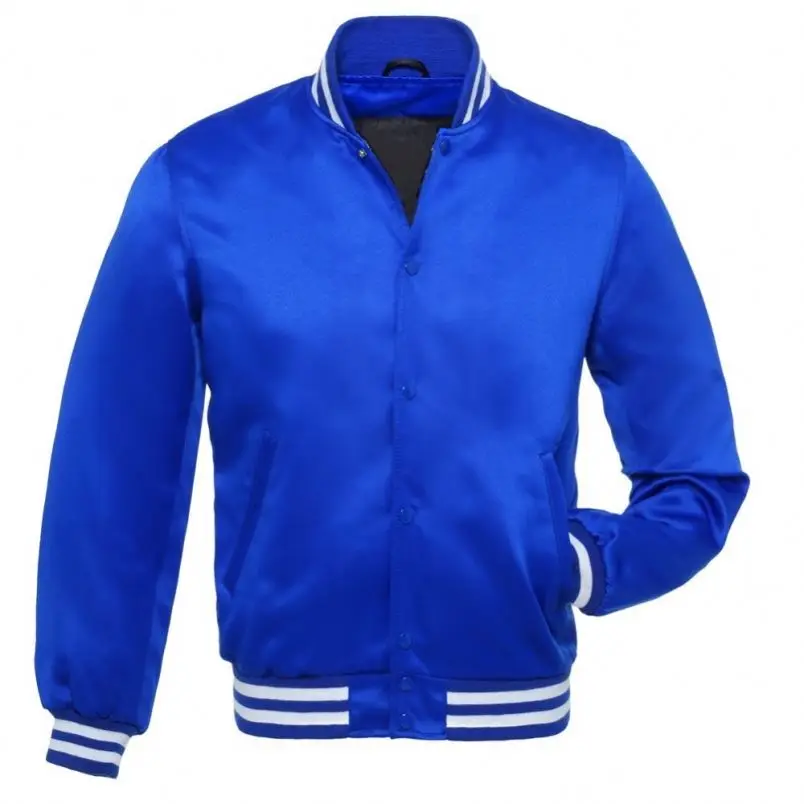 Suede Quilted Velvet Black Wholesale Nylon Plain Custom Satin Bomber Baseball Jacket Men