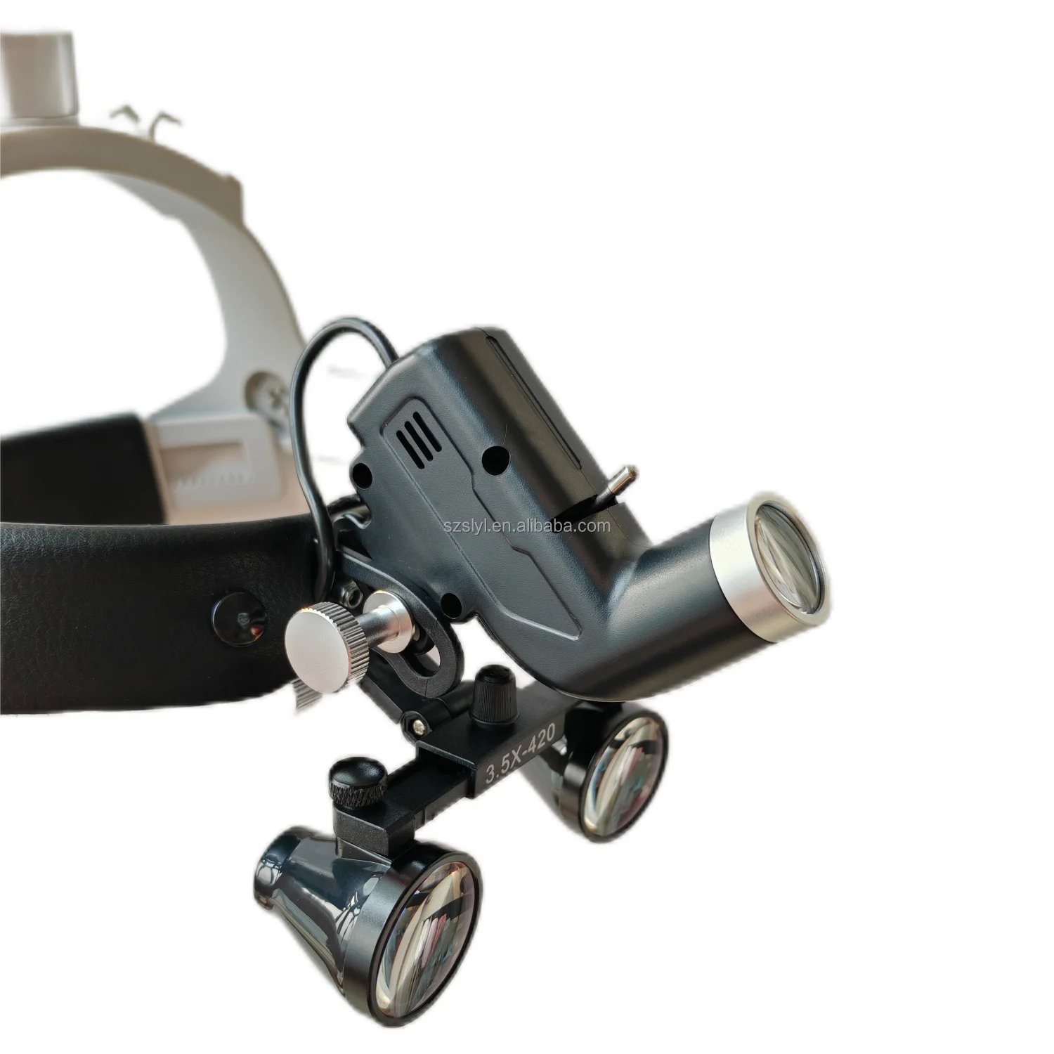5W Headband Dental Headlight with 3.5 X  Binocular Loupes Dentist Loupe Magnifier with Head Light