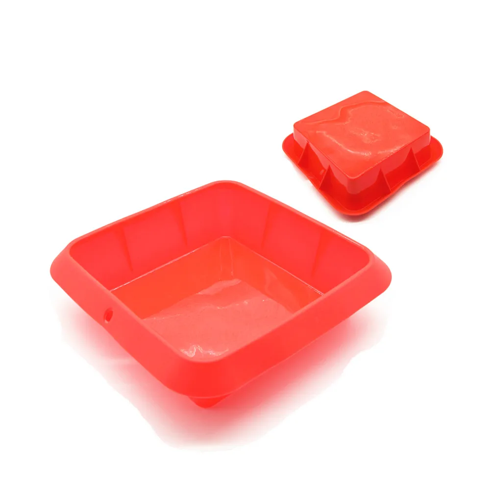 BHD Non-Stick Professional Reinforced Baking Molds Silicone Square Cake Pan for Brownie