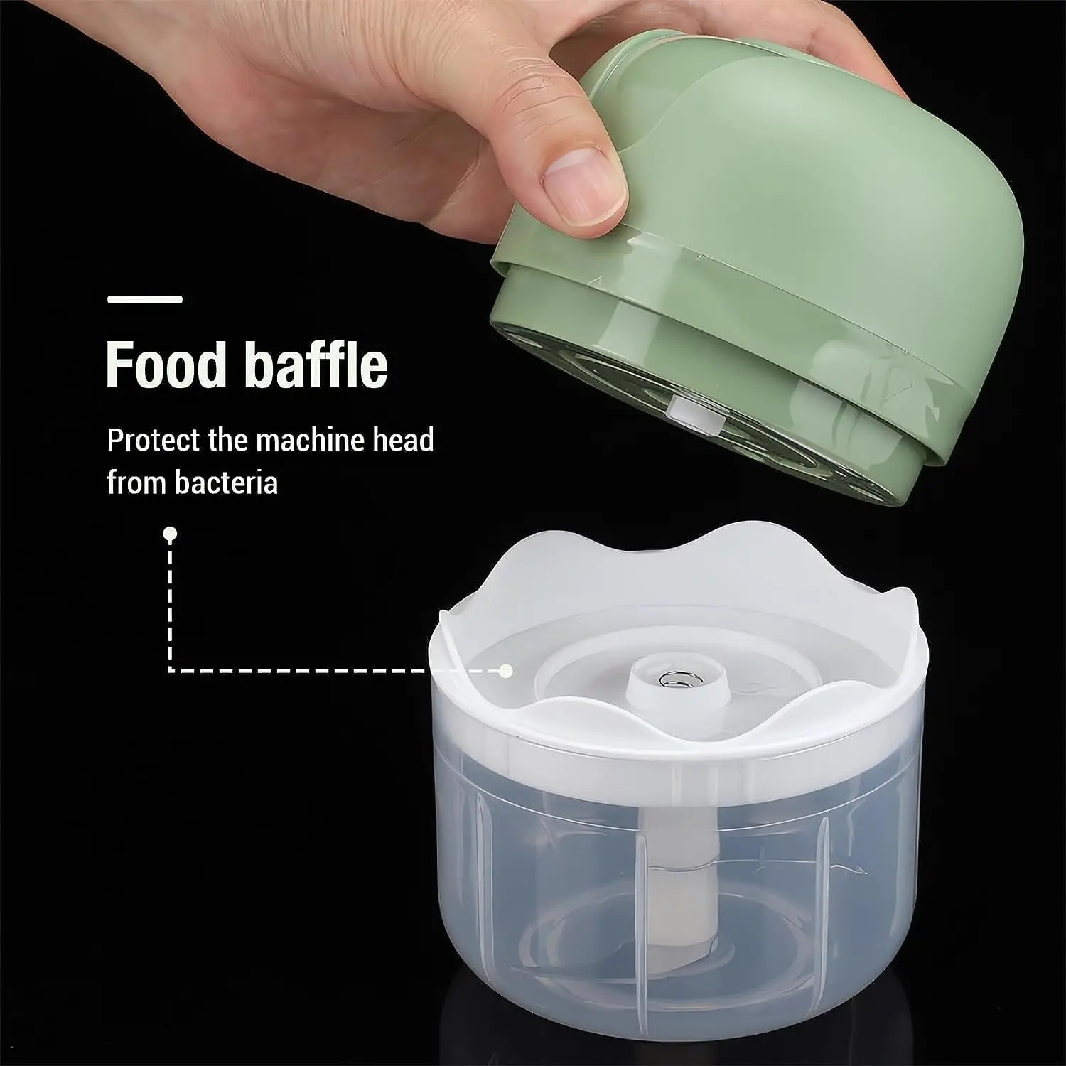 Electric Garlic Chopper Mini Portable Veggie Chopper Garlic Grinder Masher Onion Chopper Blender Vegetable Mini Food Processor,