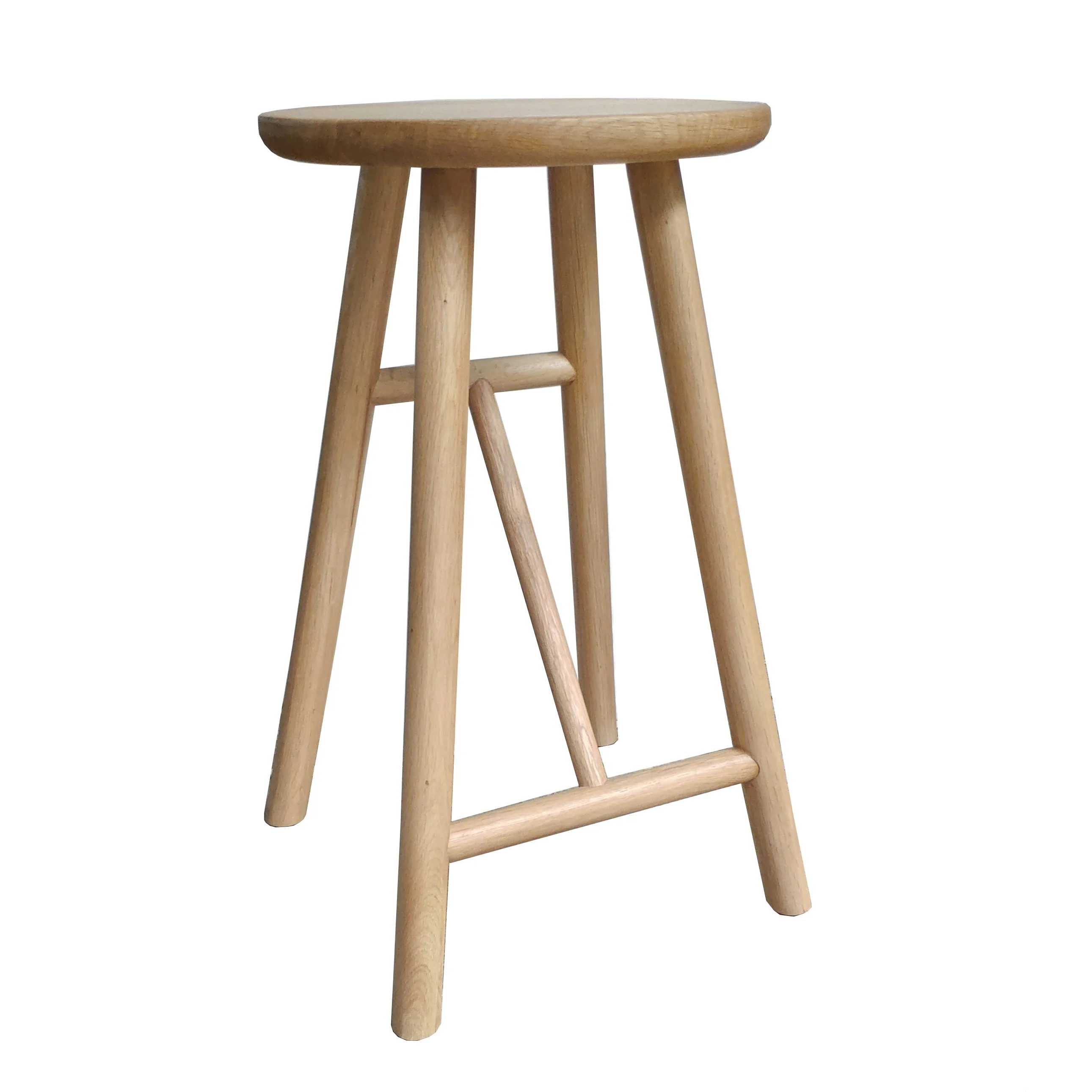 made in vietnam unique design back chair wood seat bar furniture