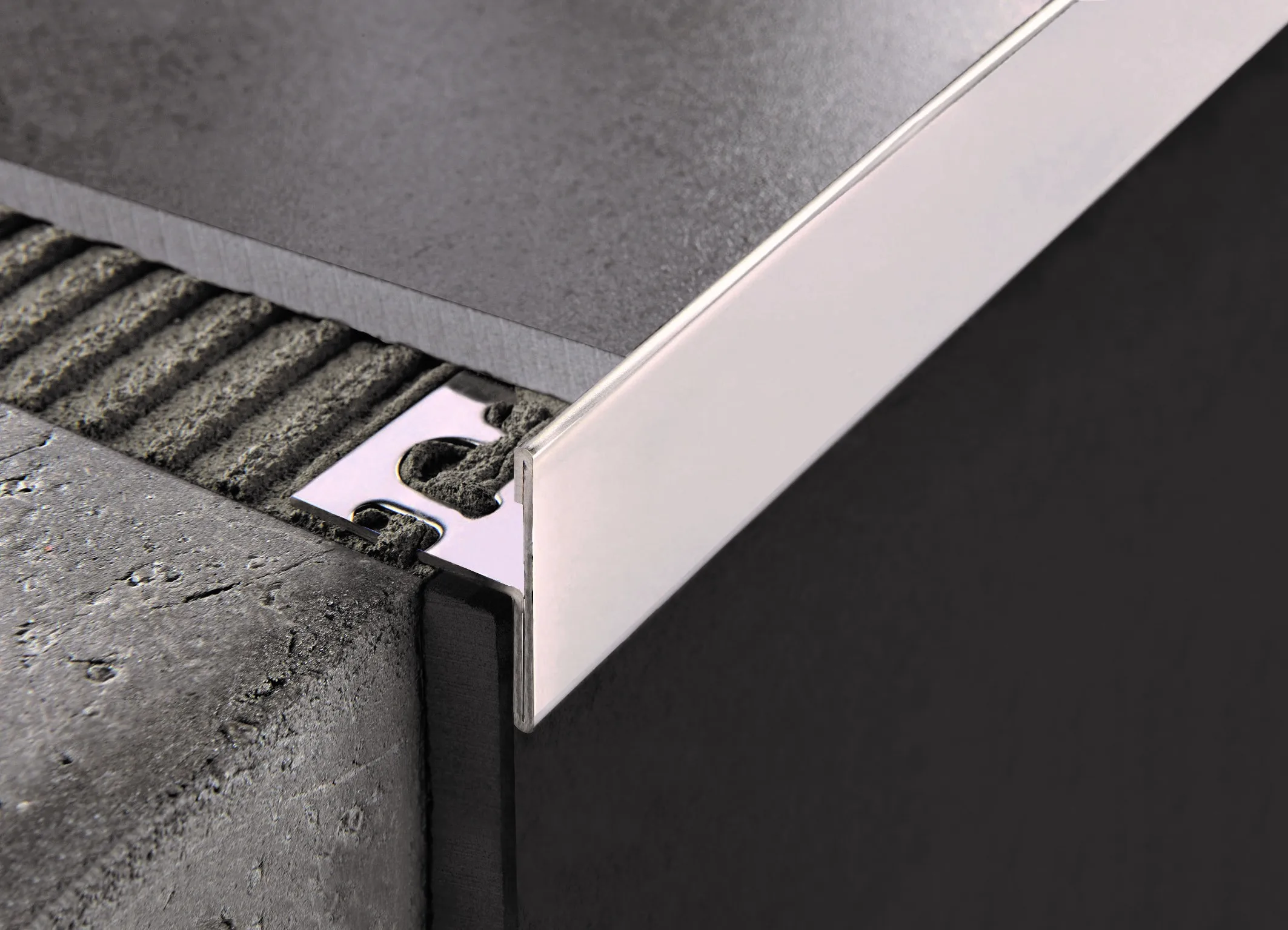 PROTERMSTEP Natural And Anodized Aluminium Stainless Steel New Step Cover Profile For Protecting The Edge Of The Step