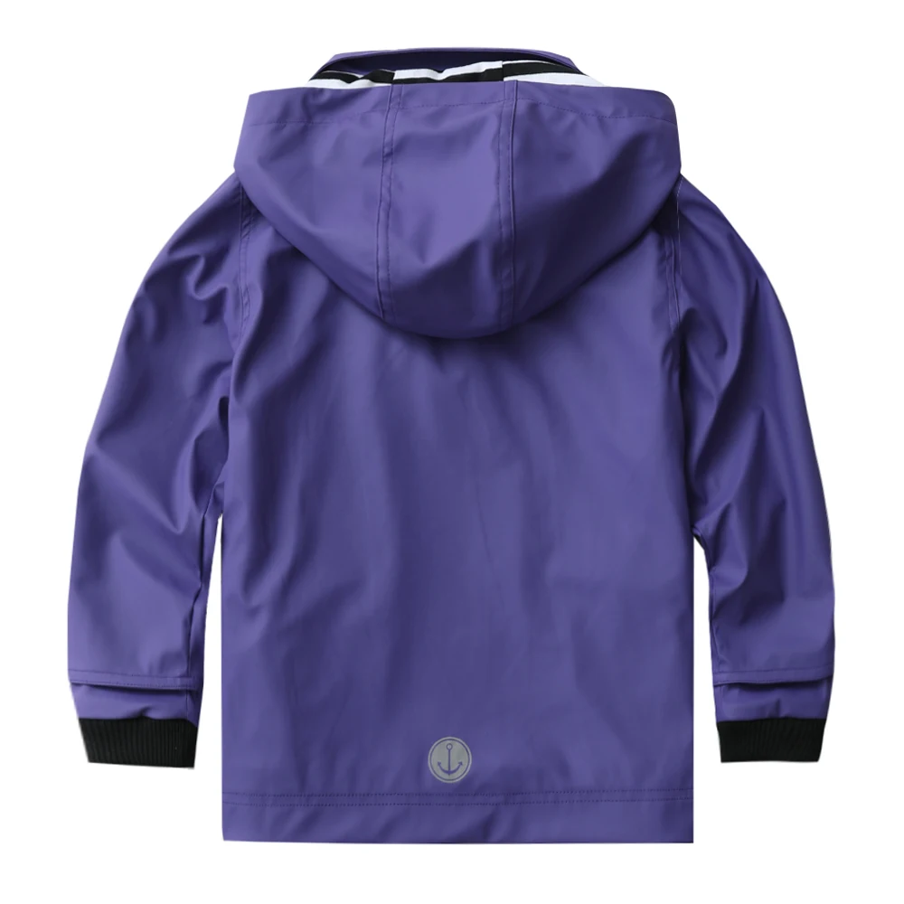 Kids Hooded Rain Jacket Waterproof Cotton Lined Raincoat  for Children Spring Fall Outwear Waterproof Jackets