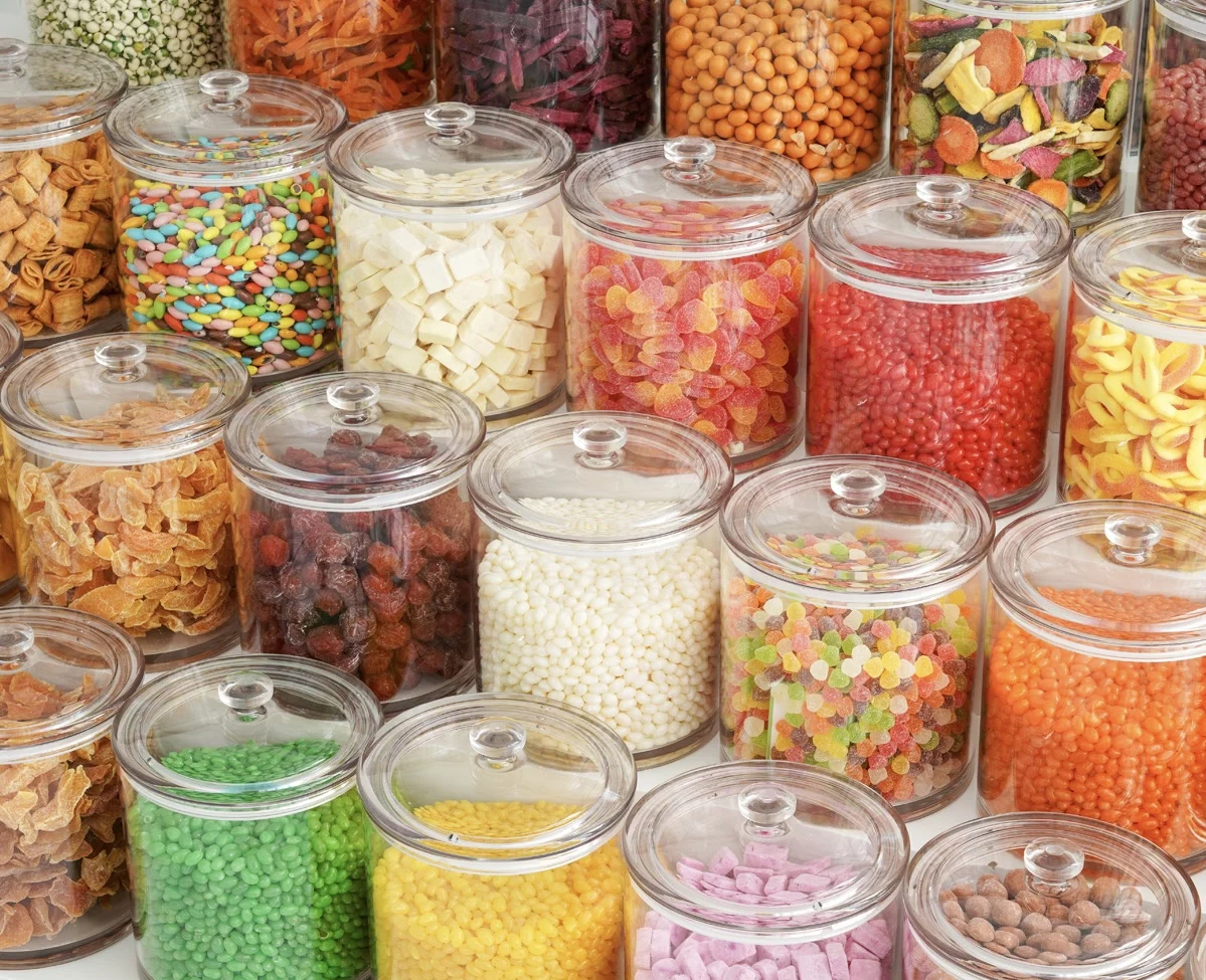 Retail bulk foods container dry bulk candy bins