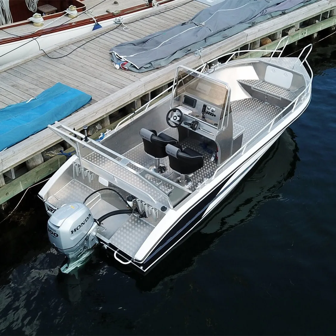 KinOcean Aluminum Centre Console Fishing Vessel Vee Hull Bast Leisure Boat Professional Work Argon Weld Since 1987