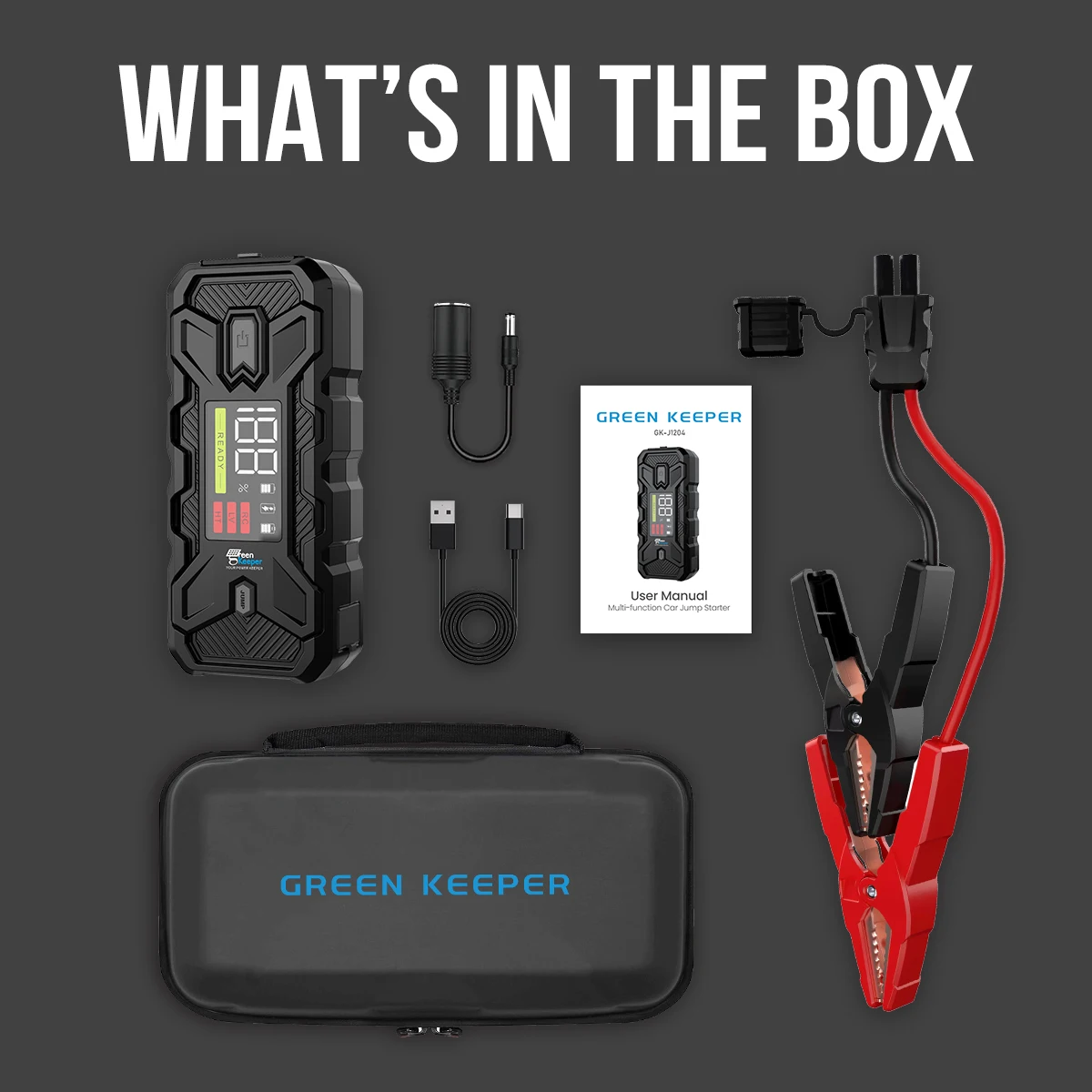 Green Keeper 3000A  Fit Extreme Temperatures Battery Booster Portable Car Jump Starter For Car