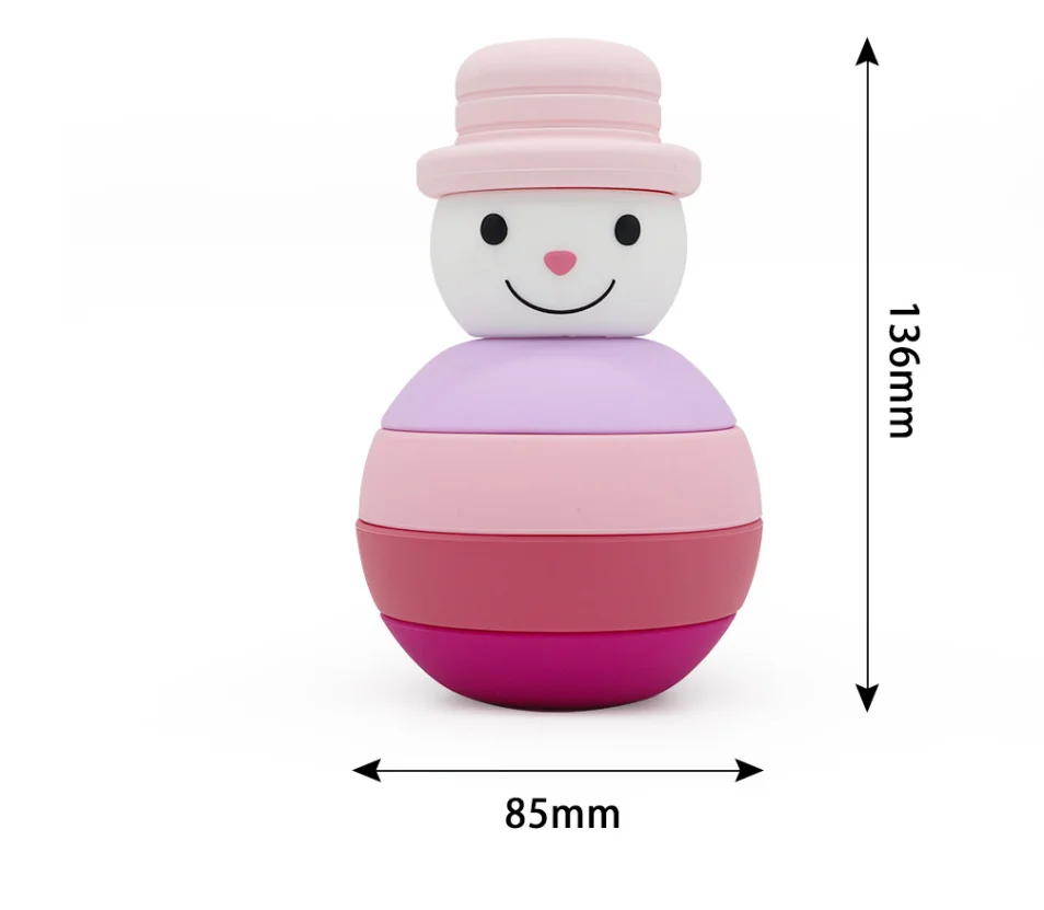 Hot Selling Cute Snowman Silicone Dolls Educational Toys for Children Kids Baby Toys