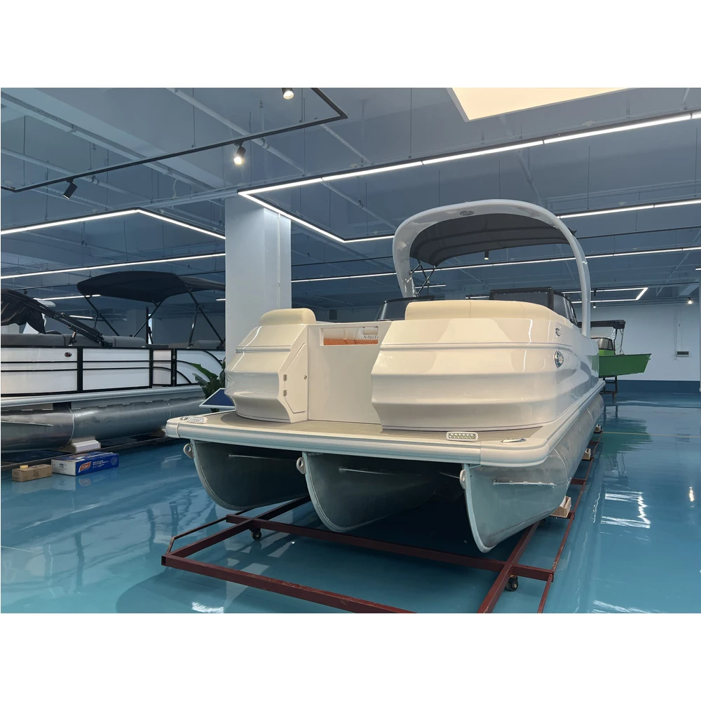 Customized Pontoon Boat Aluminum Sport Sailing Yacht For Surfing and Ocean Waters