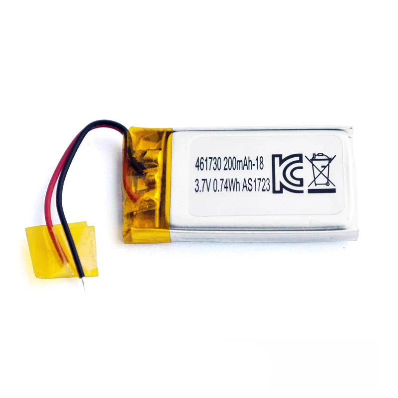 UL KC CB BIS UN38.3 Certificates Approved li polymer battery 461730 3.7v 200mAh  li po battery