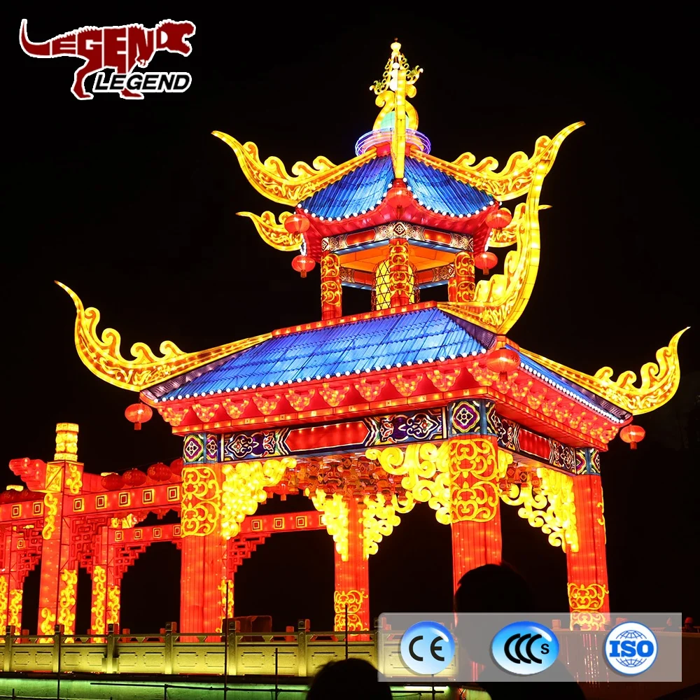 Шелковый красный венец светодиодный Арка дракон фонарь для китайского украшения