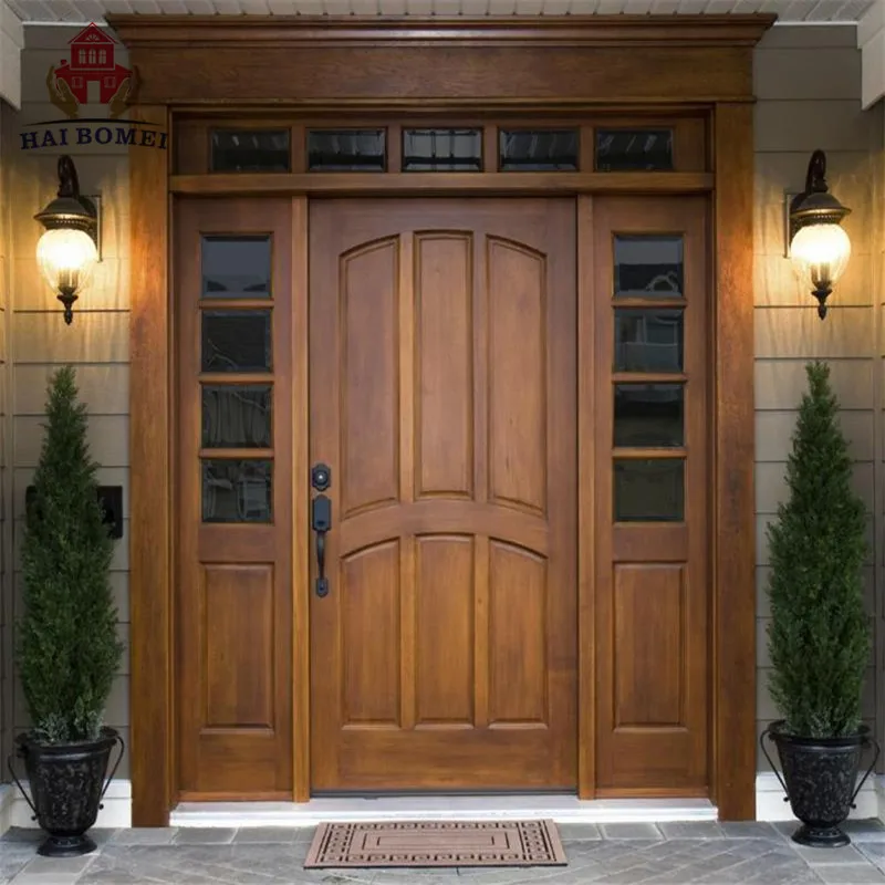 BOMEI factory Wooden doors In Kerala Wooden Arch Doors Designs Wooden door models for sale